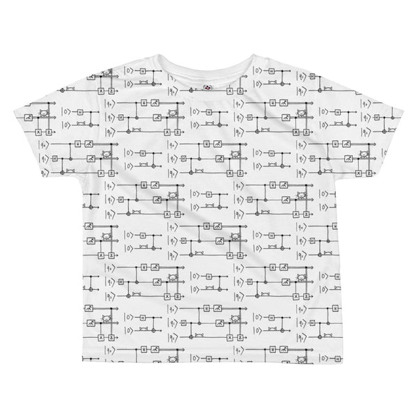 All-over Quantum Teleportation Toddler Tshirt - White